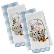 easter kitchen towel, cotton dish towel farmers market decorative