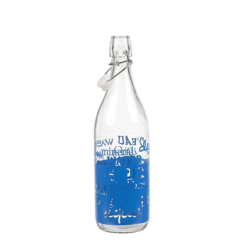 Glass Decorative Bottle, Blue