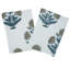 Serviettes de table durables à motif floral de 18 po x 18 po Fab divine, Badacha, gris