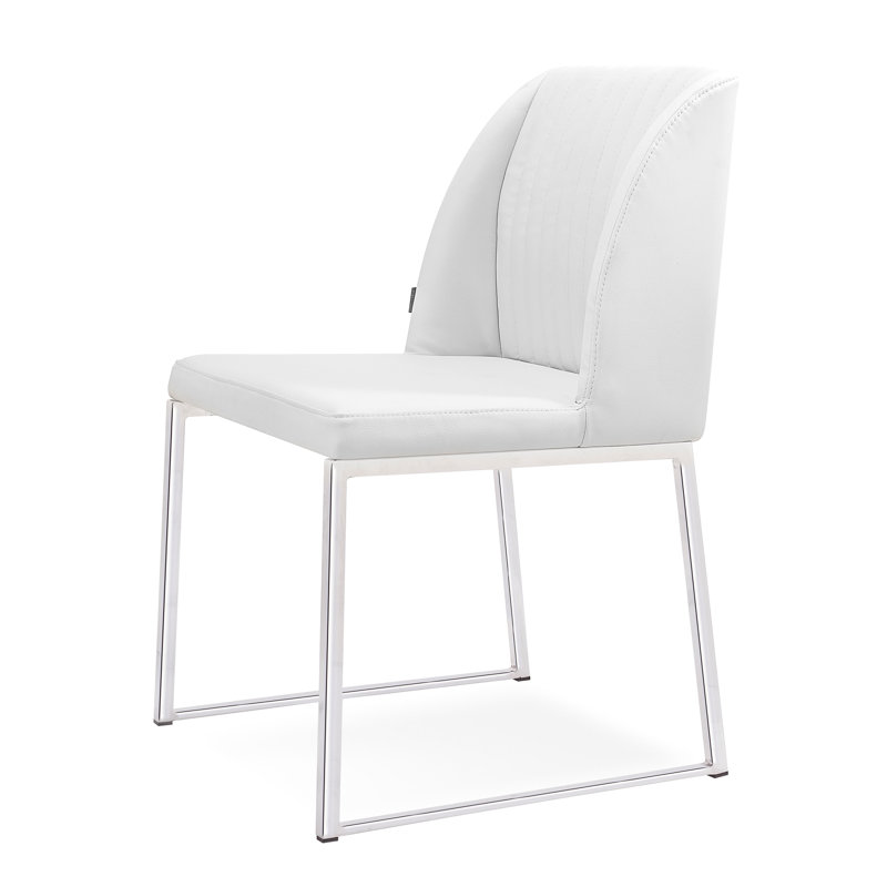 Chaise d'appoint Daphne, Blanc / Chrome