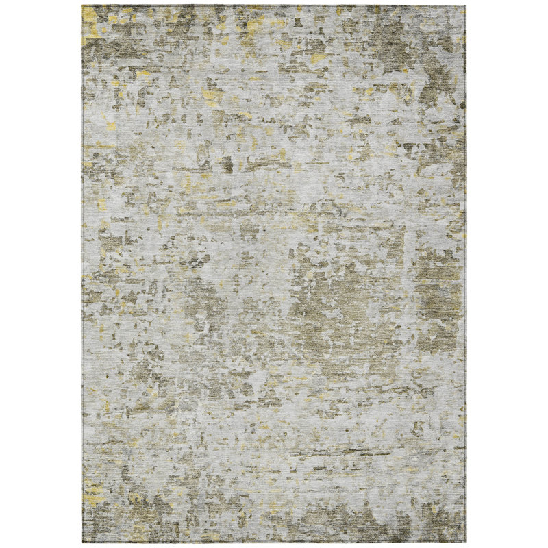 Suri Brown Washable Indoor-Outdoor Rug - , 3' x 5'