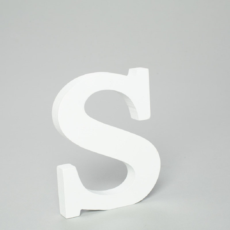 Text & Numbers Letter Block, S