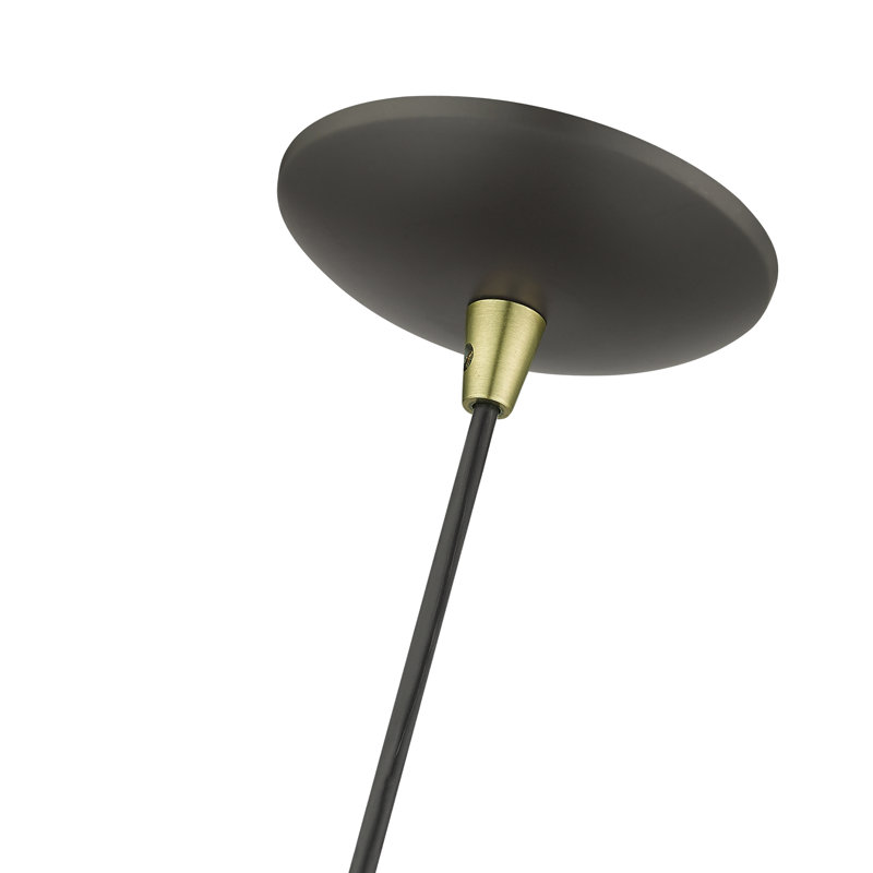 Luminaire suspendu en métal 1 lumière Schultz l 9,5 po, Bronze