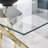 Lenworth Luxury Rectangular Dining Table in Glass and Chrome Metal - Modern Statement Design-57936302
