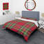 Ensemble de housse de couette en microfibre vert / rouge 2 pièces-187087258