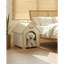 Niche pour chien en cèdre de qualité supérieure, style moderne, toit surélevé, conception compacte