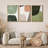 Mid Century Shape Green Tripyth Multicolor Ovals Abstract Mid Century Modern Framed Canvas 3 Pieces Print Wall Decor-90847644-90847642