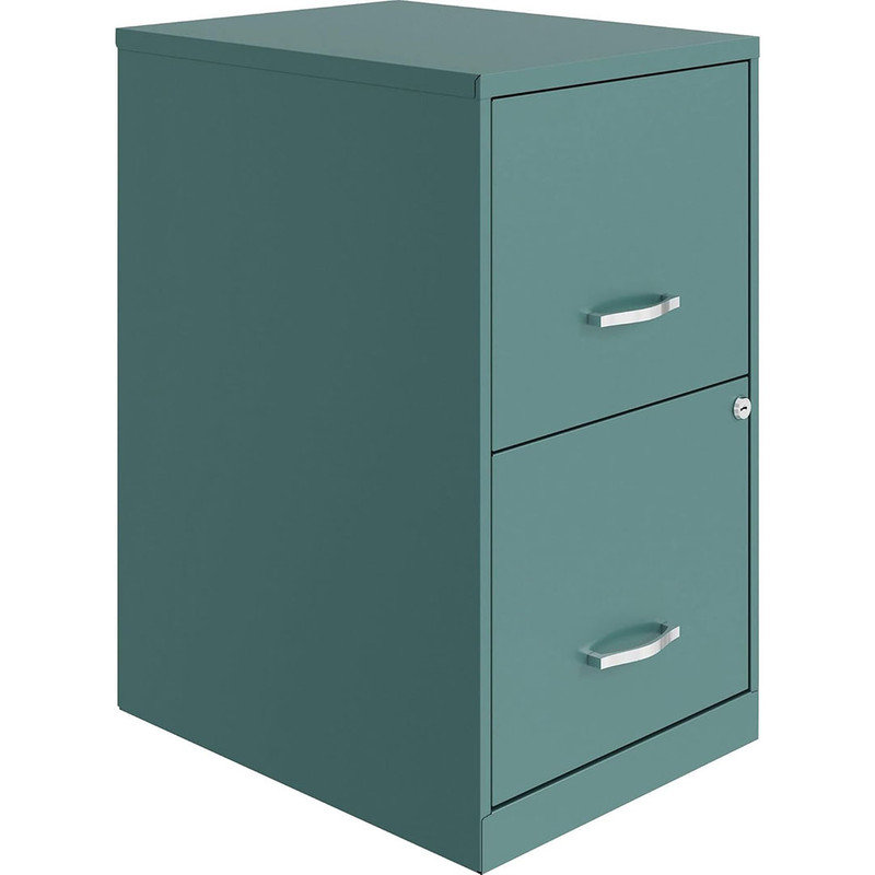 2-Drawer File Cabinet with 2 File Drawers for Smooth-Glide Suspension, Files & Folders, Teal