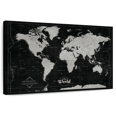 Personalized Push Pin World Altaira - Dark