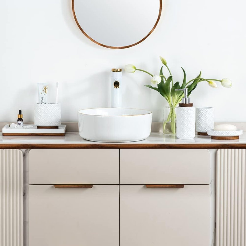 Odbert Ceramic / Porcelain Bathroom Accessory Set