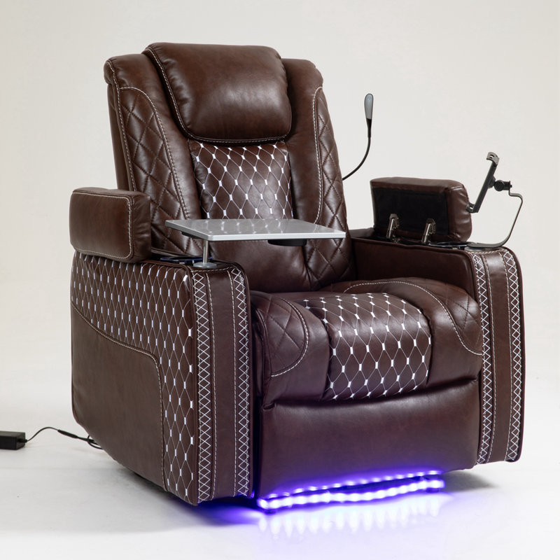Power Zero Gravity Recliner with Multifunctional Features, Brown