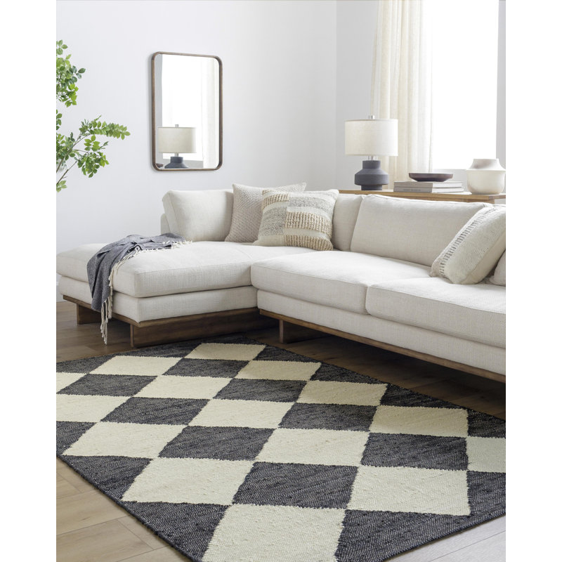 Vivir x Livabliss Antho Black Area Rug, Rectangle 8' x 10'