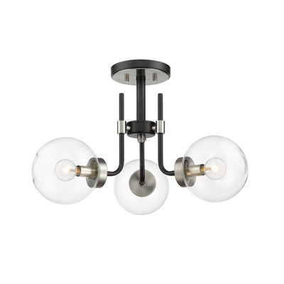 Emond Glass Semi Flush Mount