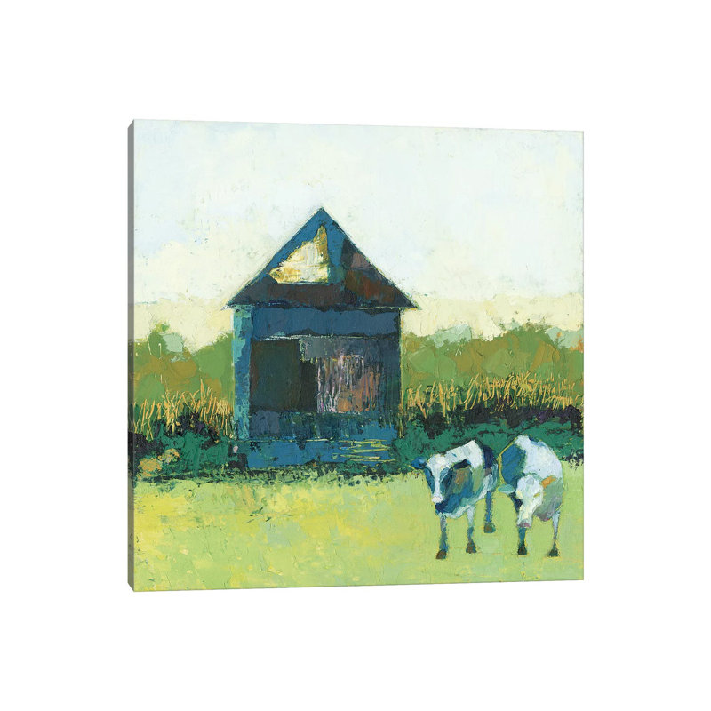 Crooked Cow Barn 1 Piece Wrapped Canvas Wall Art, 45.72 cm H x 45.72 cm W x 3.175 cm D