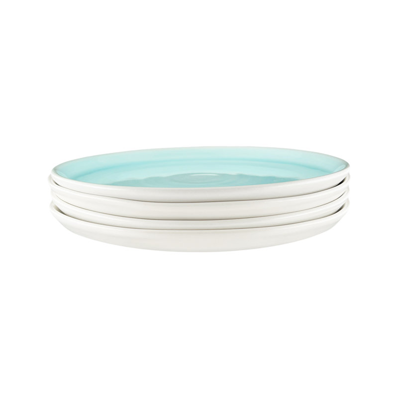 Assiette plate en grès Canvas Home, Aqua