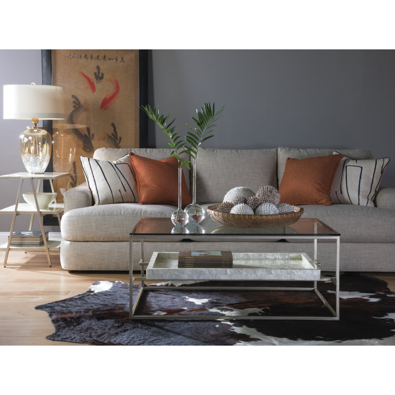 Signature Designs Cumulus Cocktail Table, 19" H x 44" L x 30" W, Champagne Foil