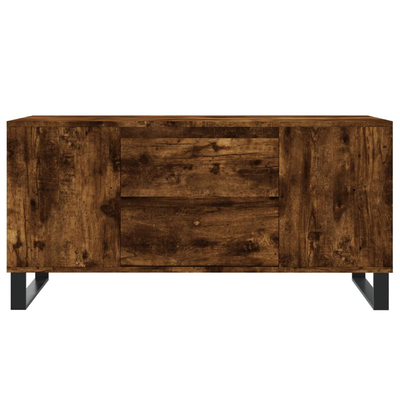 Mikalai Sled Coffee Table with Storage, Smoked Oak