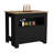 Kitchen Island 35" H, 2 Doors, 3 Shelves, Macadamia-1748746765