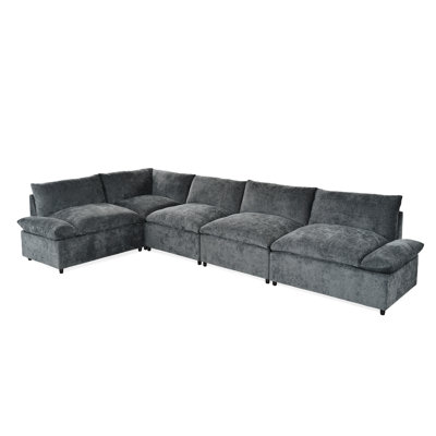 Caydie V-Shape Upholstered 5-Piece Sectional Sofa
