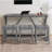 4-Piece Table And Chair Set, Narrow Dining Table With Power Outlet, 3 Upholstered Stools-1536926906-1536926918