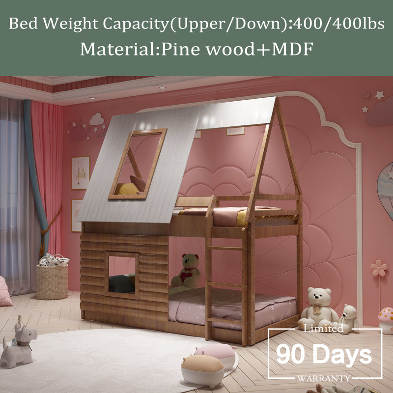 Cleon Kids Twin Bunk Bed
