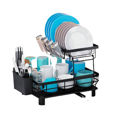 Rebrilliant Loubertha Metal 2 Tier Dish Rack