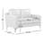 Turner 55.5" Square Arm Faux Leather Loveseat-97673893