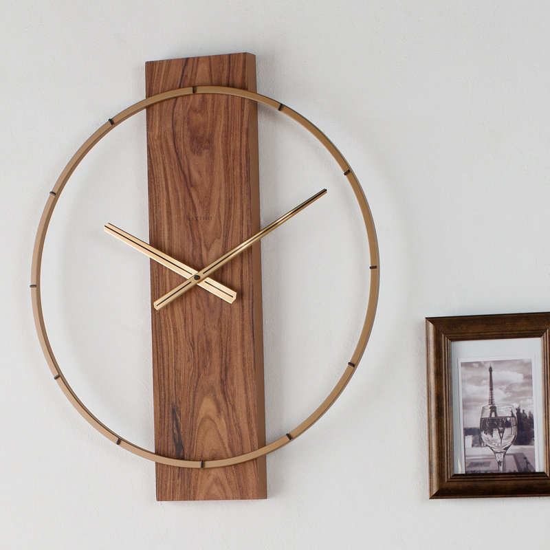 Metal Wall Clock, Brown