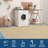 Floral Bordered Machine Washable Rug with Non-Slip Backing Non-Shedding Foldable Soft Low Pile Indoor Carpet-1191466456