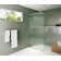 Aurora 40 in. x 78 in. Fully Frameless Fluted Radius Single Fixed Shower Panel