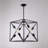 Andi 4 - Light Square Metal Cage Open Frame Pendant Lamp Industrial Filament
