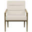 Fauteuil d'appoint rembourré en métal Merriman foncé-1324332774