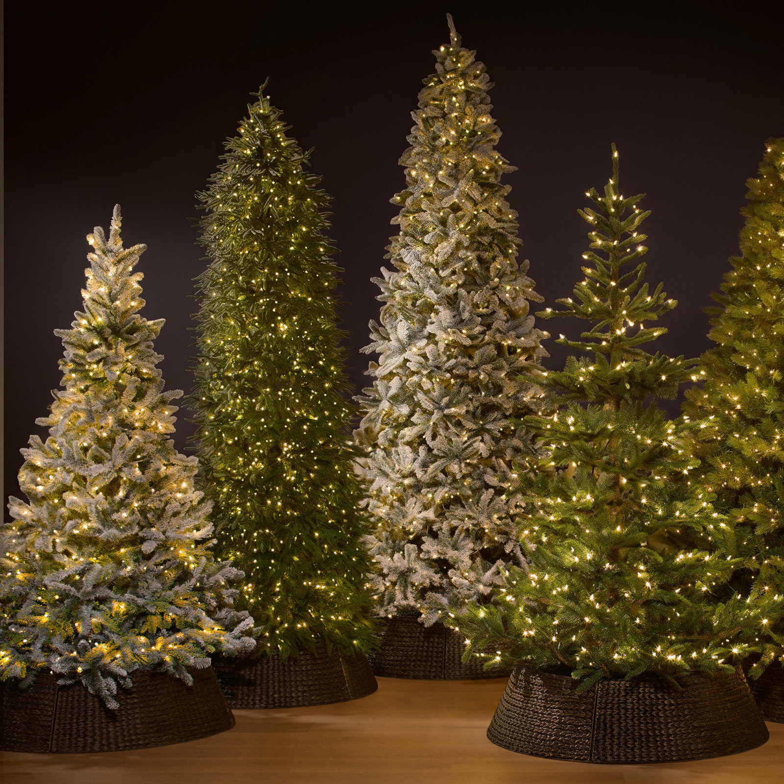 Frosted Pre-Lit Fir Christmas Tree, 7.5' H