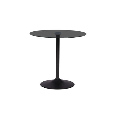 Round Glass Top Metal Base Dining Table