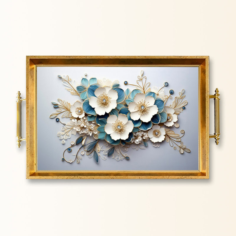 Elegant Glass Tray, 19.7 x 11.4 x 1.4 inches | 100% Durable Glass Construction | Easy to Clean with Damp Cloth | Ideal for Serving, Decorative Display, and Organizing | Stylish Addition to Home Décor