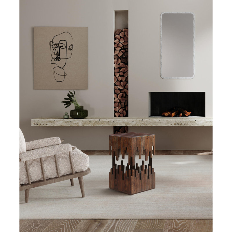 Zakeria Solid Wood  Square Top Open End Table