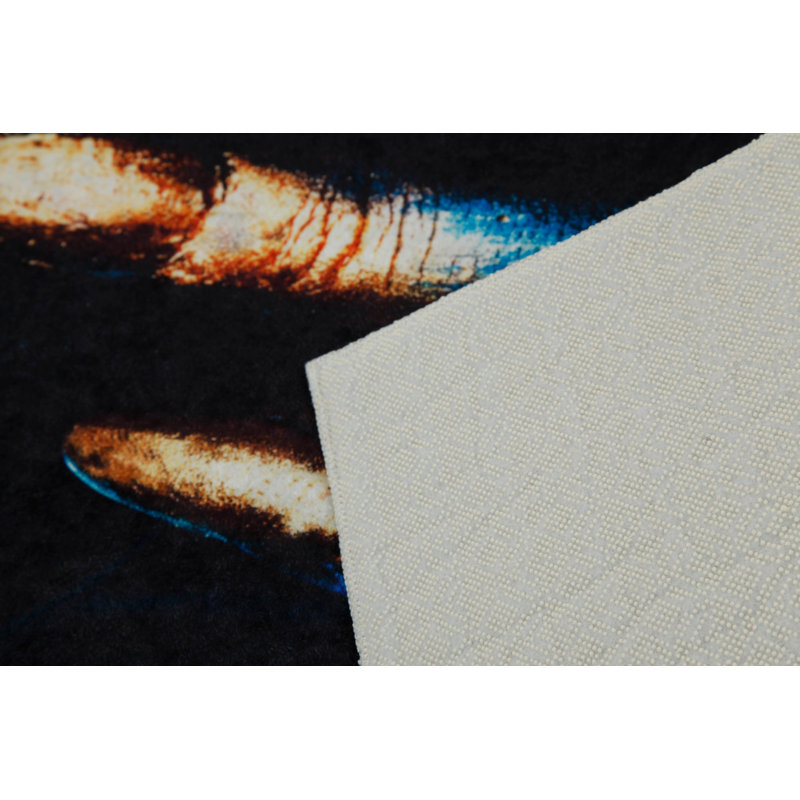 Soft Hall Carpet 2.6 x 4.9 Feet | 100% Polyester, 0.04 in Pile Height | Antibacterial, Non-Slip Underside | Woven with 3D Digital Printing | Machine Washable | Durable & Stylish for Entryways & Living Rooms