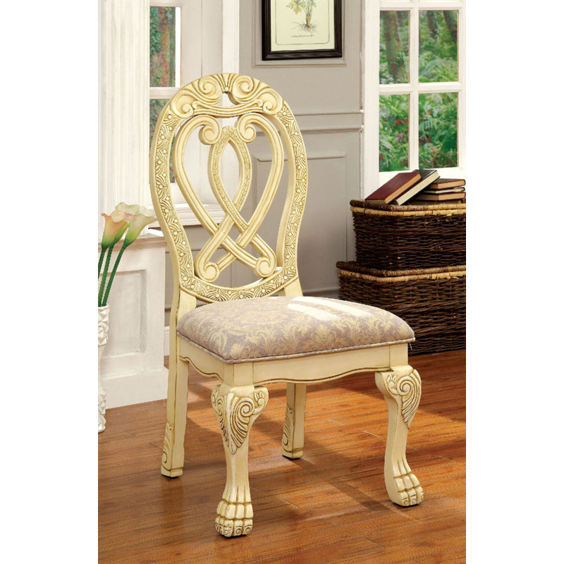 Wisser 19.85'' H Upholstered Side Chair, Vintage White