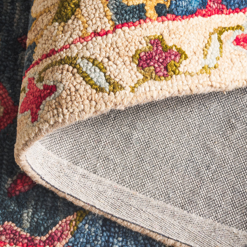 Hand Tufted Wool;Cotton Floral Indoor Rug, Rectangle 5' x 8'