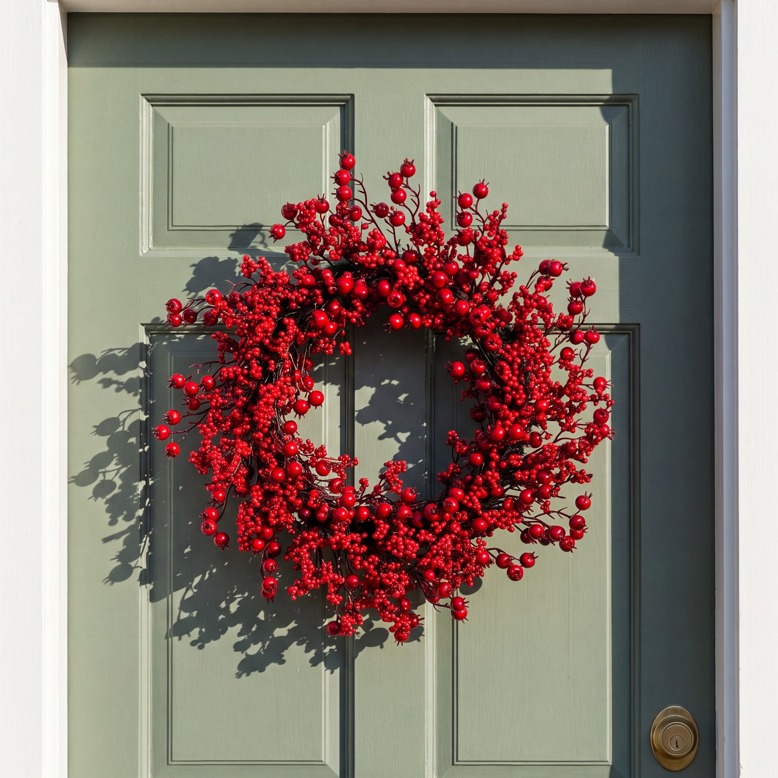 28" Berry Front Door Christmas Wreath