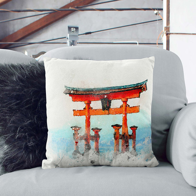 Square Throw Cushion, 40cm H x 40cm W x 15cm D