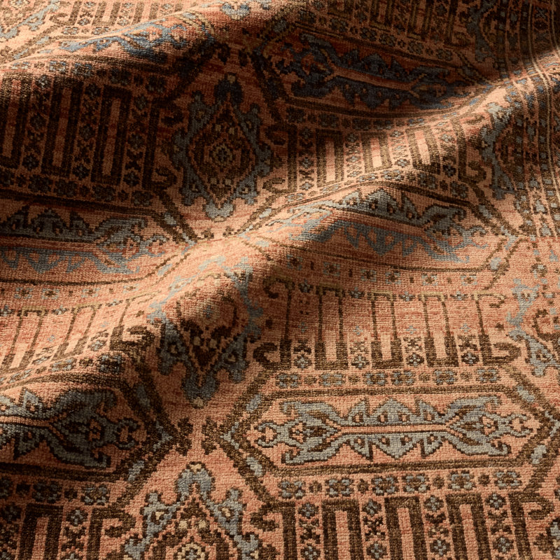 Jaipur Living Leone LIB13 Handknotted Medallion Pink and Blue Area Rug (5'6"x8'), Rectangle 1' x 12'