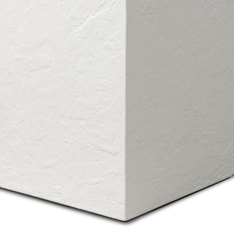 Koto Planter, Textured White Concrete, 32" H x 18" W x 18" D