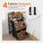 Nightstand with Charging Station, Side Table with 4 Fabric Storage Drawers-1532808892