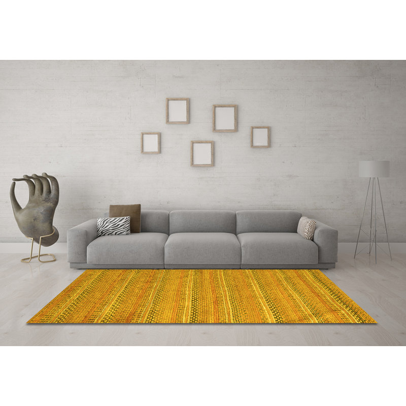 Washable Southwestern Indoor Rug, Square 7'