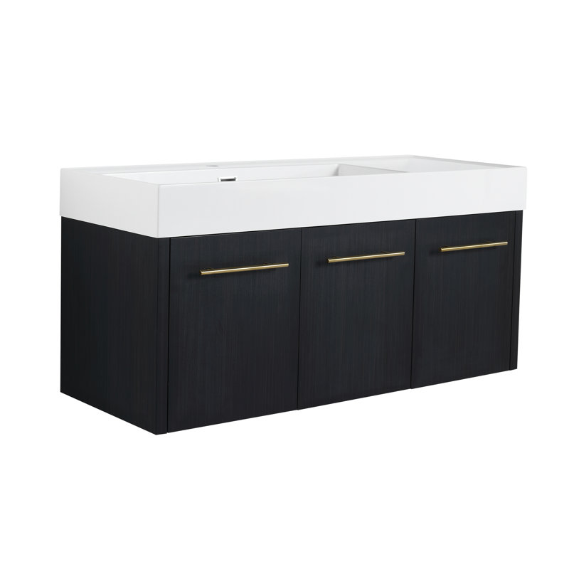 Chalfant 48 Inch Wall-Mounted Bathroom Vanity with Sink