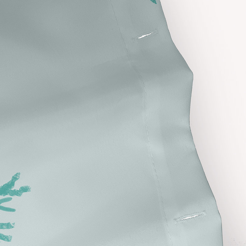 Rideau de douche simple Yancy, Aqua clair / aqua