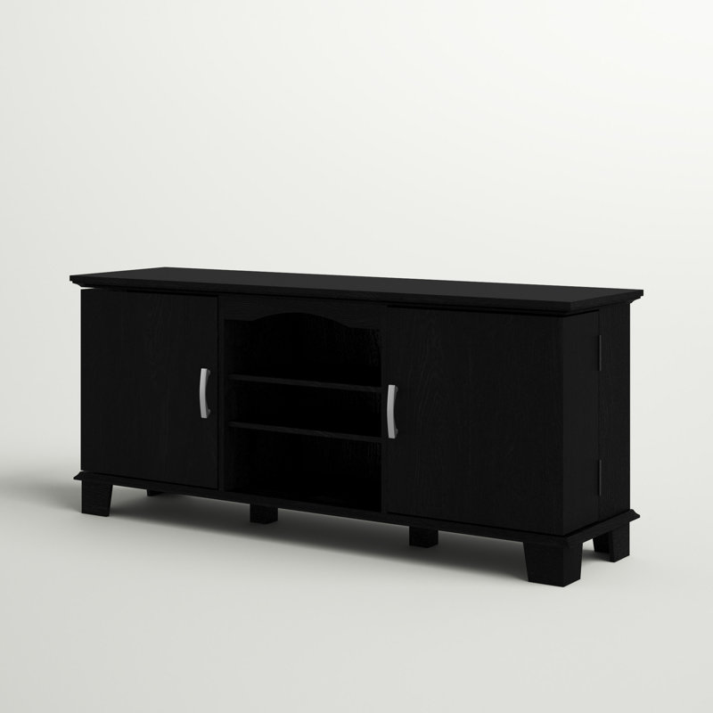 Mailus Unfinished TV Stand for TVs up to 65", Black