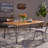 Zion Industrial Wood And Metal Rectangular Dining Table
