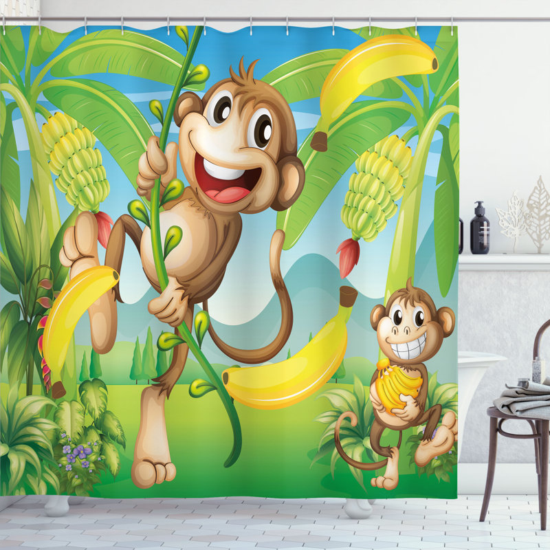 Shower Curtain with Hooks Included, 84"H x 69"W